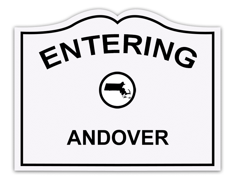 town plaque for Andover Massachusetts